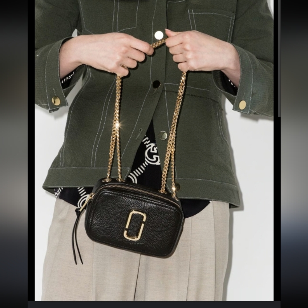 Marc Jacobs The Glam Shot 17 Mini Black Leather Crossbody/ Shoulder  Bag